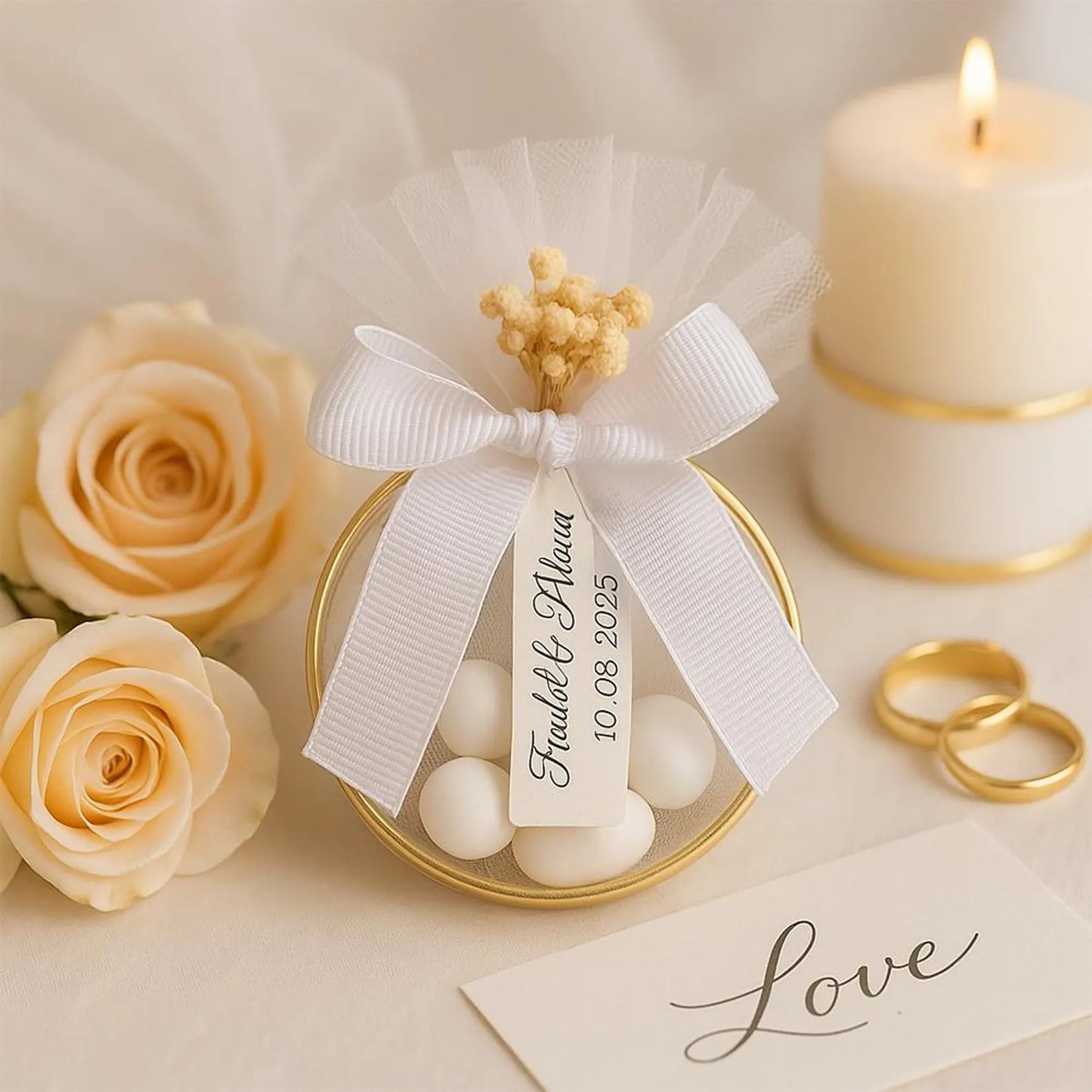 Guest Favours - Almond Tulle