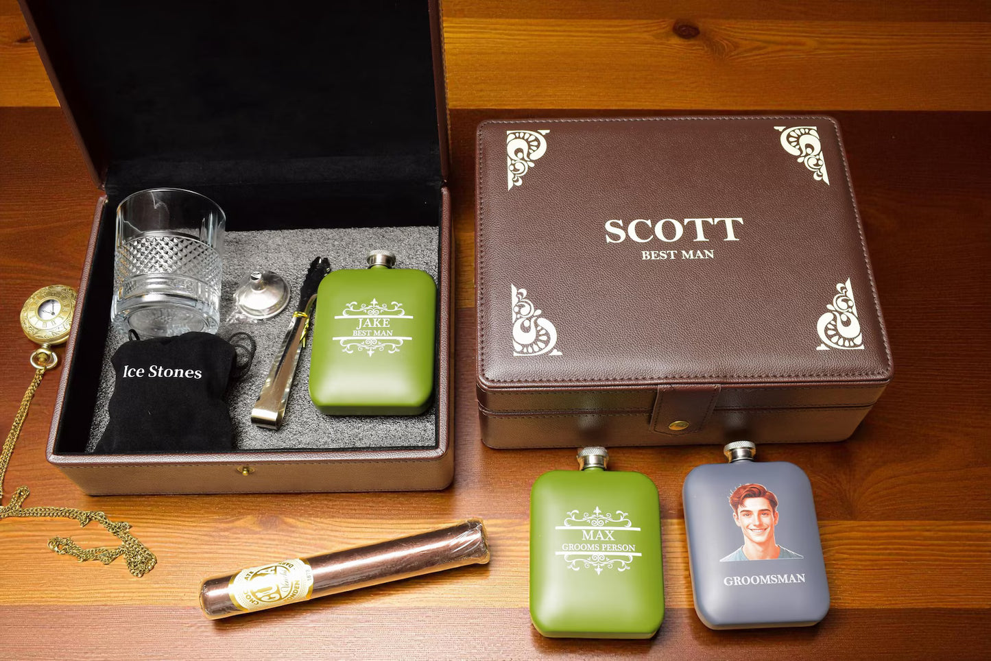 Groomsmen Leather Gift Box