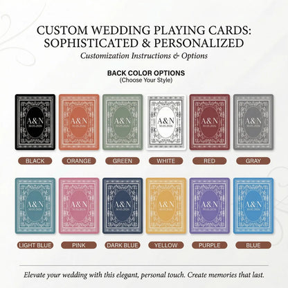 Personalised Wedding Playing Cards – Guest Message Keepsake