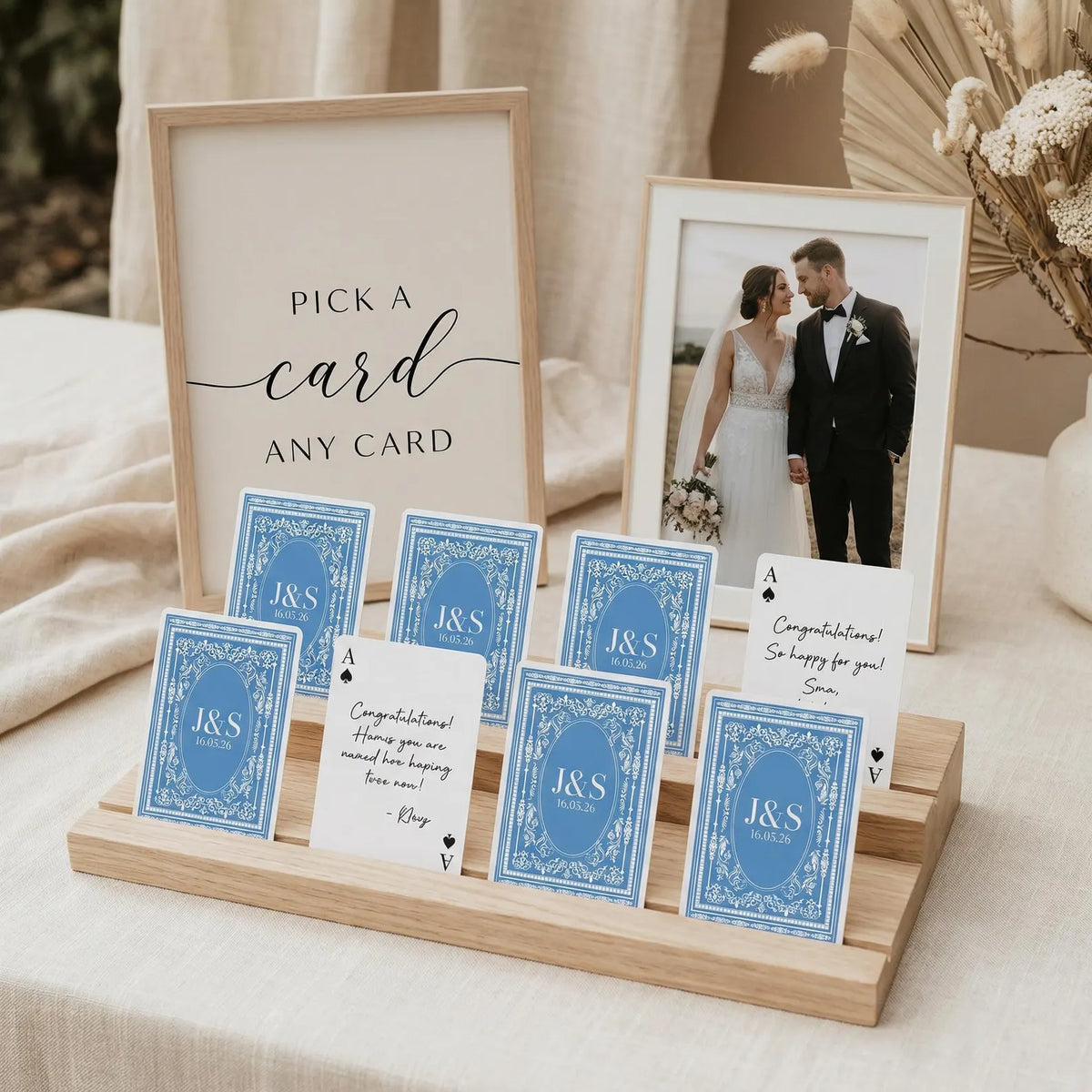 Personalised Wedding Playing Cards – Guest Message Keepsake