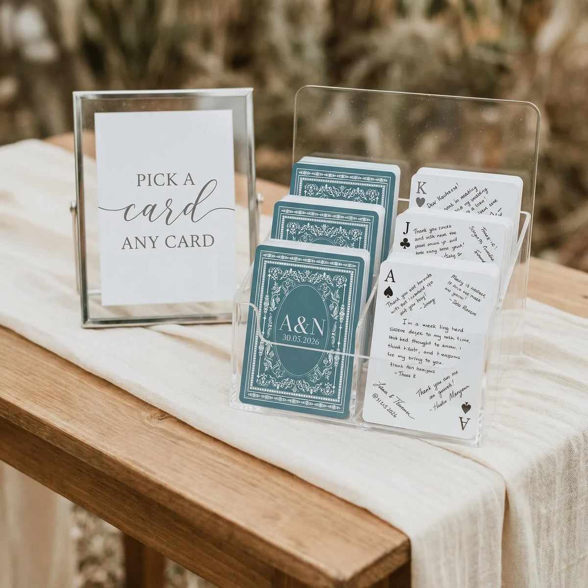 Personalised Wedding Playing Cards – Guest Message Keepsake