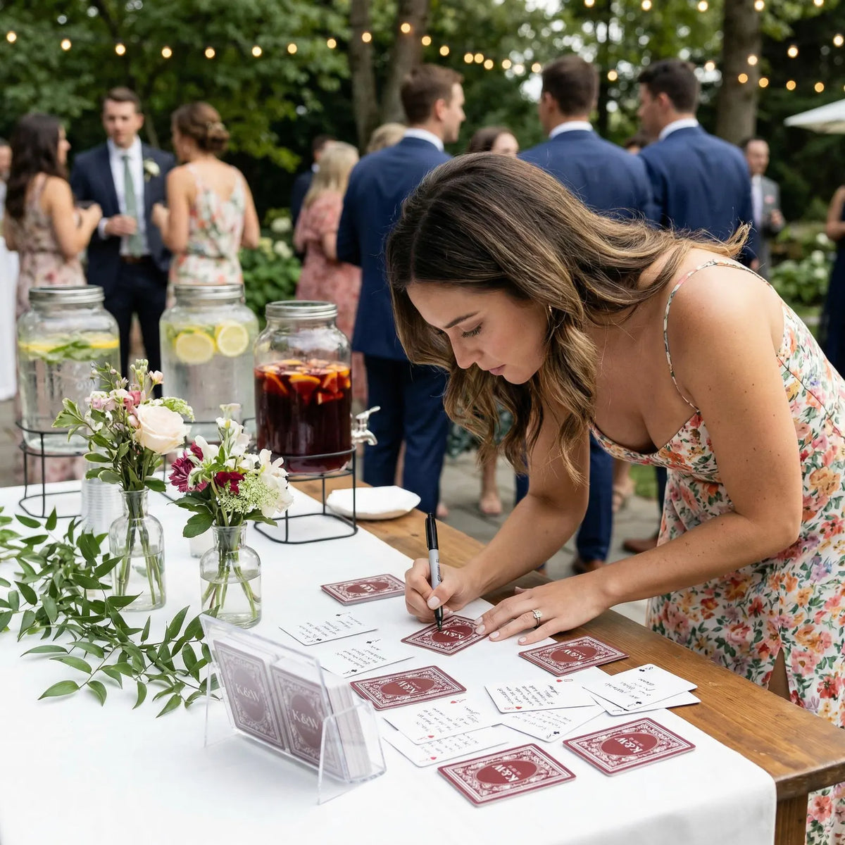Personalised Wedding Playing Cards – Guest Message Keepsake
