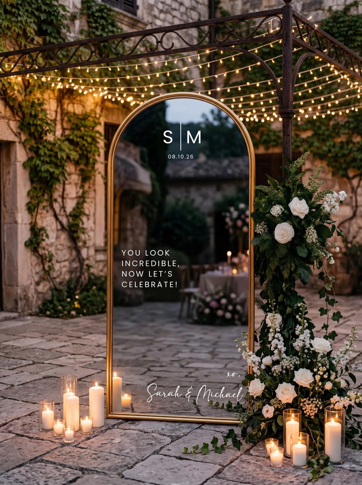 Mirror Welcome Sign Decal