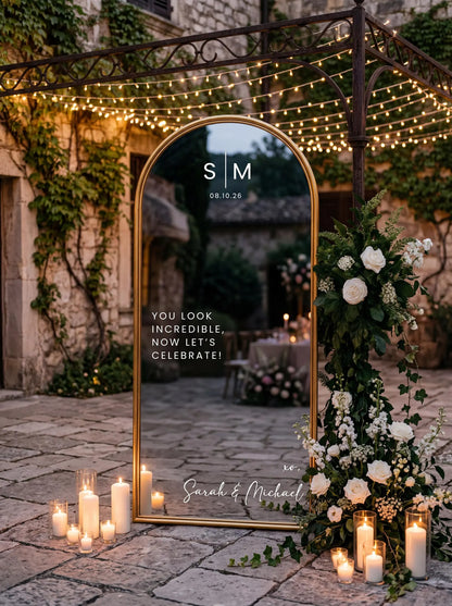 Mirror Welcome Sign Decal