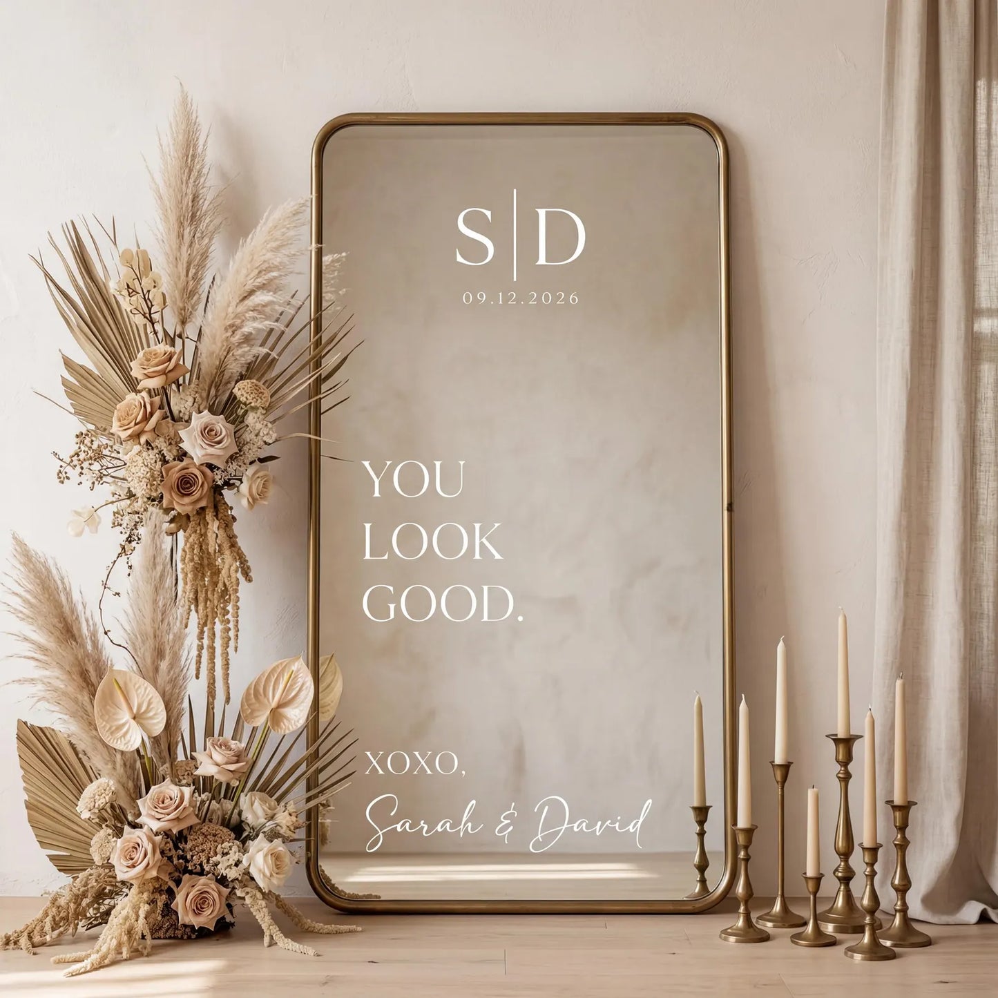 Mirror Welcome Sign Decal