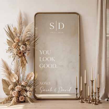 Mirror Welcome Sign Decal