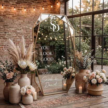 Mirror Welcome Sign Decal