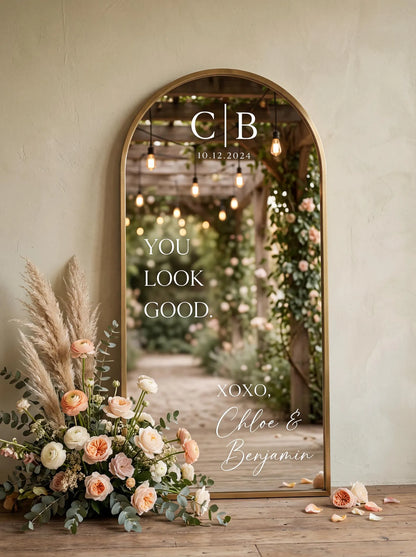 Mirror Welcome Sign Decal