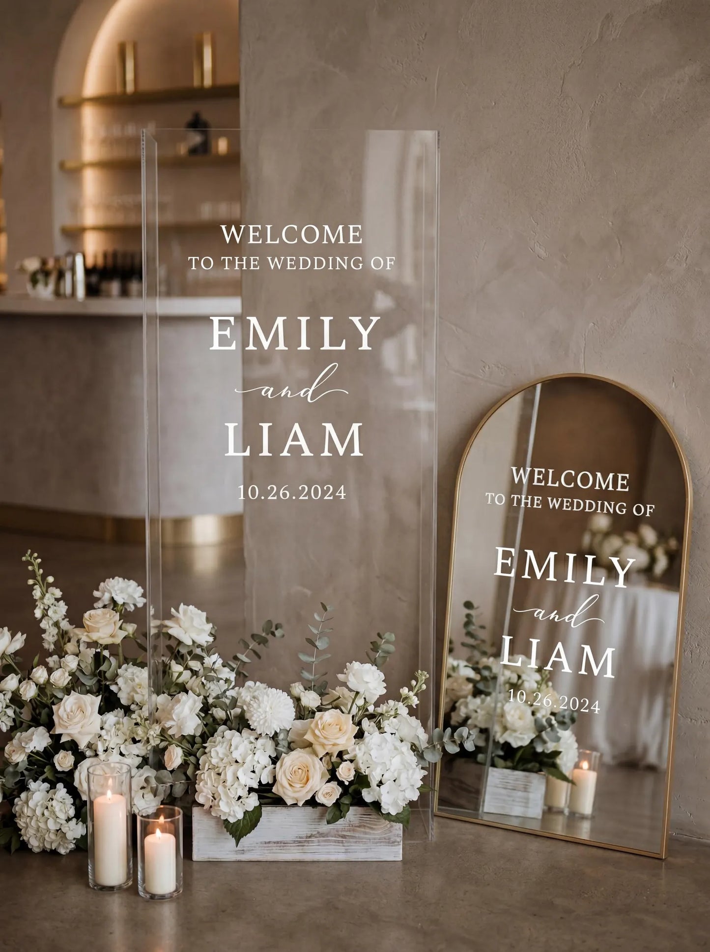 Mirror Welcome Sign Decal