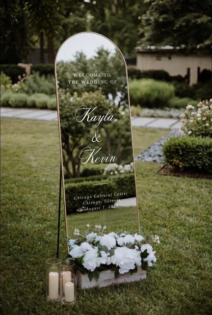 Mirror Welcome Sign Decal