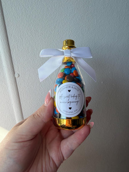 Personalised Sweet Bottle Wedding Favours – Custom Candy Gifts
