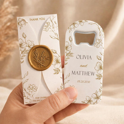 Personalised Wedding Bottle Opener Magnet – Guest Favour