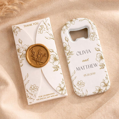 Personalised Wedding Bottle Opener Magnet – Guest Favour