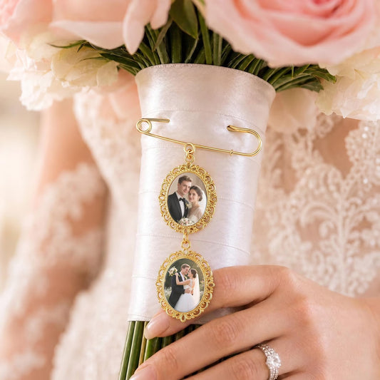 Memorial Bouquet Photo Pendant