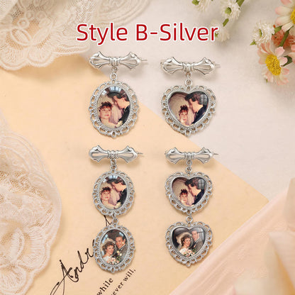 Memorial Bouquet Photo Pendant