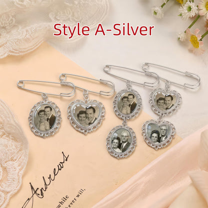 Memorial Bouquet Photo Pendant