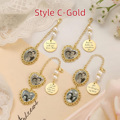 Memorial Bouquet Photo Pendant