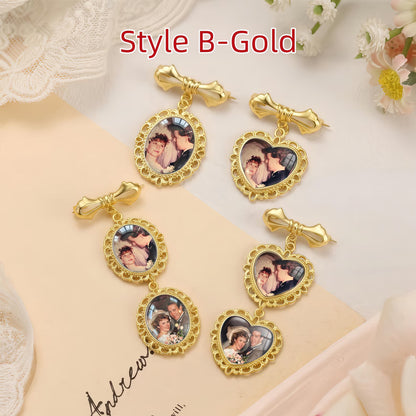 Memorial Bouquet Photo Pendant