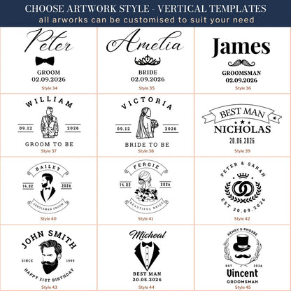 Personalised 50ml Wedding Favour Bottles – Frosted Glass
