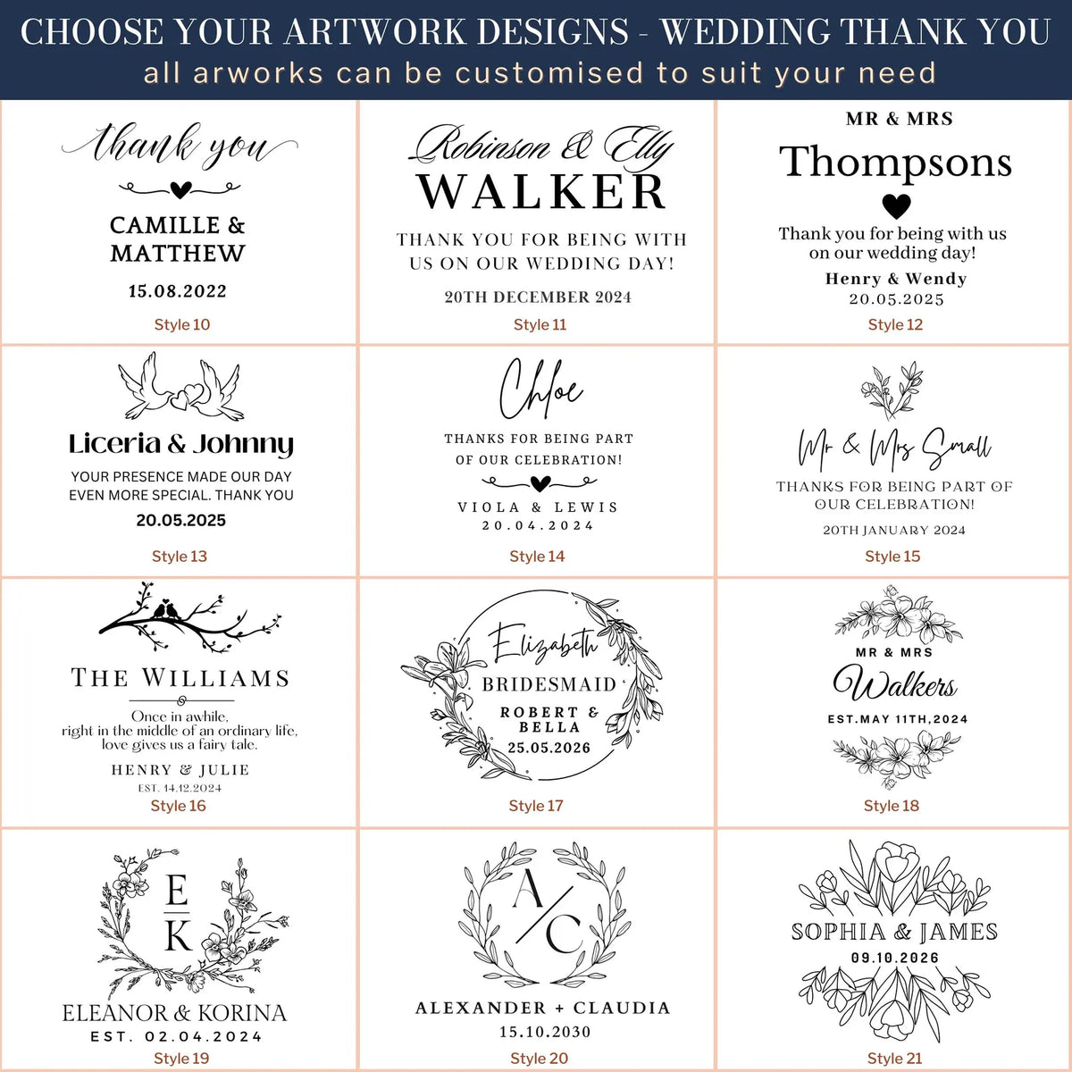 Personalised 50ml Wedding Favour Bottles – Frosted Glass