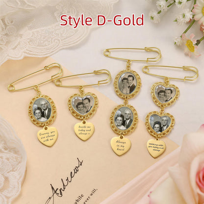 Memorial Bouquet Photo Pendant