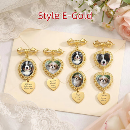 Memorial Bouquet Photo Pendant