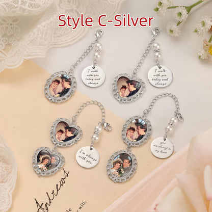 Memorial Bouquet Photo Pendant