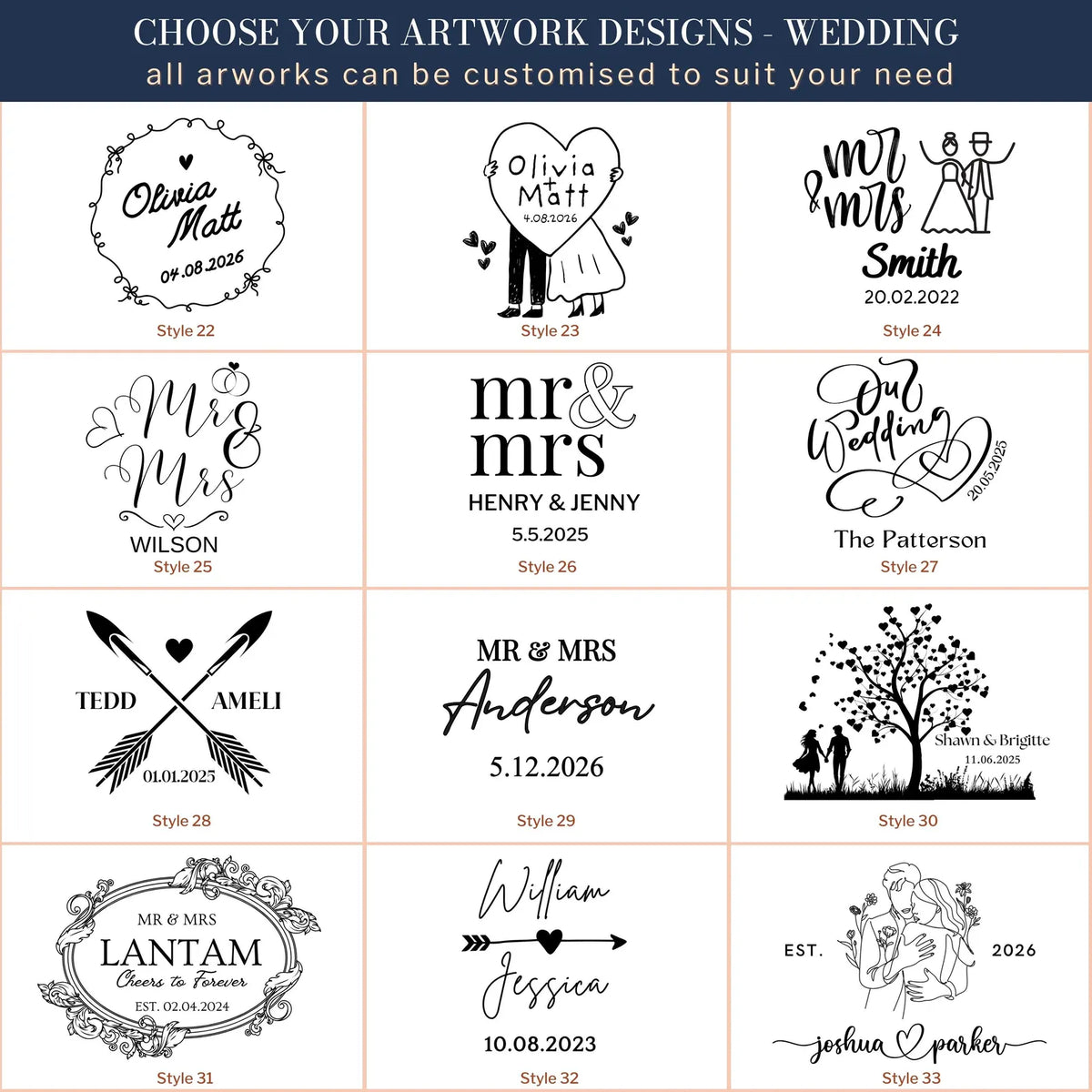 Personalised 50ml Wedding Favour Bottles – Frosted Glass
