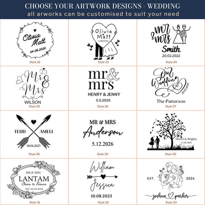 Personalised 50ml Wedding Favour Bottles – Frosted Glass