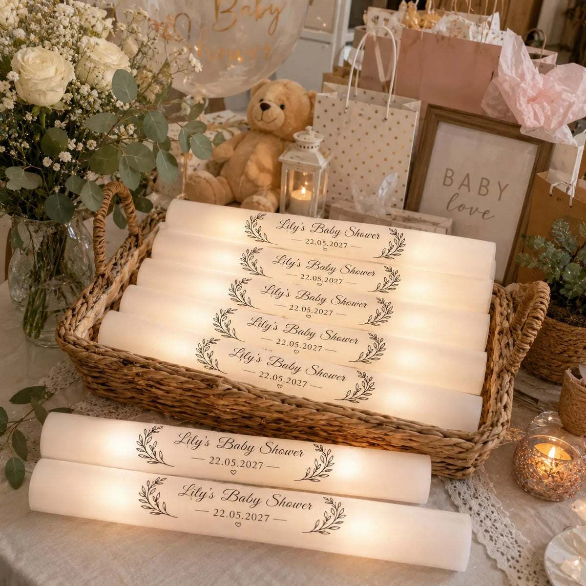Personalised LED Foam Sticks – Wedding Glow Party Favour