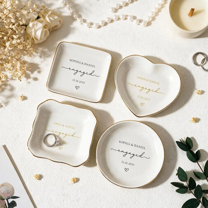 Personalised Ring Dish – Ceramic Gift - Bridal Bazaar
