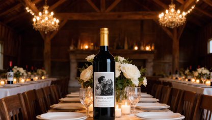 Personalised Wine Labels | Custom Wedding Bottle Labels (pack of 30)