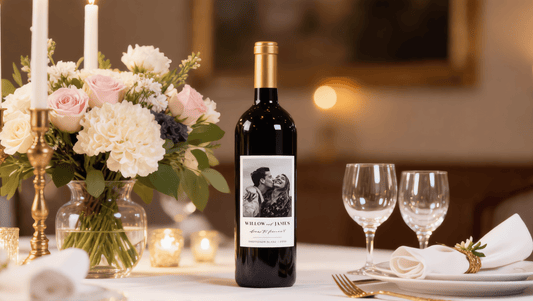 Personalised Wine Labels | Custom Wedding Bottle Labels (pack of 30) - Bridal Bazaar