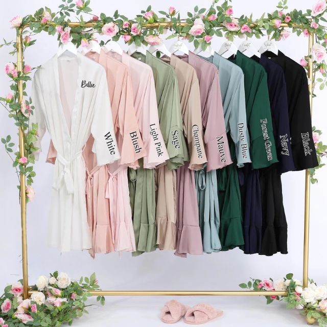 Bridal Robes - Lace Satin