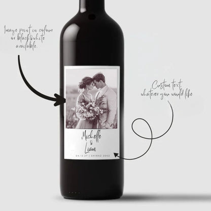 Personalised Wine Labels | Custom Wedding Bottle Labels (pack of 30)